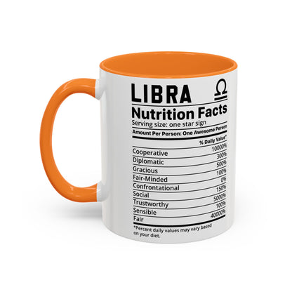 Zodiac Libra Mug - Nutrition Facts Design, Astrology Gift, Coffee Lover, Personalized Birthday Present, Horoscope Décor