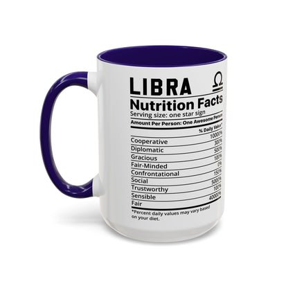 Zodiac Libra Mug - Nutrition Facts Design, Astrology Gift, Coffee Lover, Personalized Birthday Present, Horoscope Décor