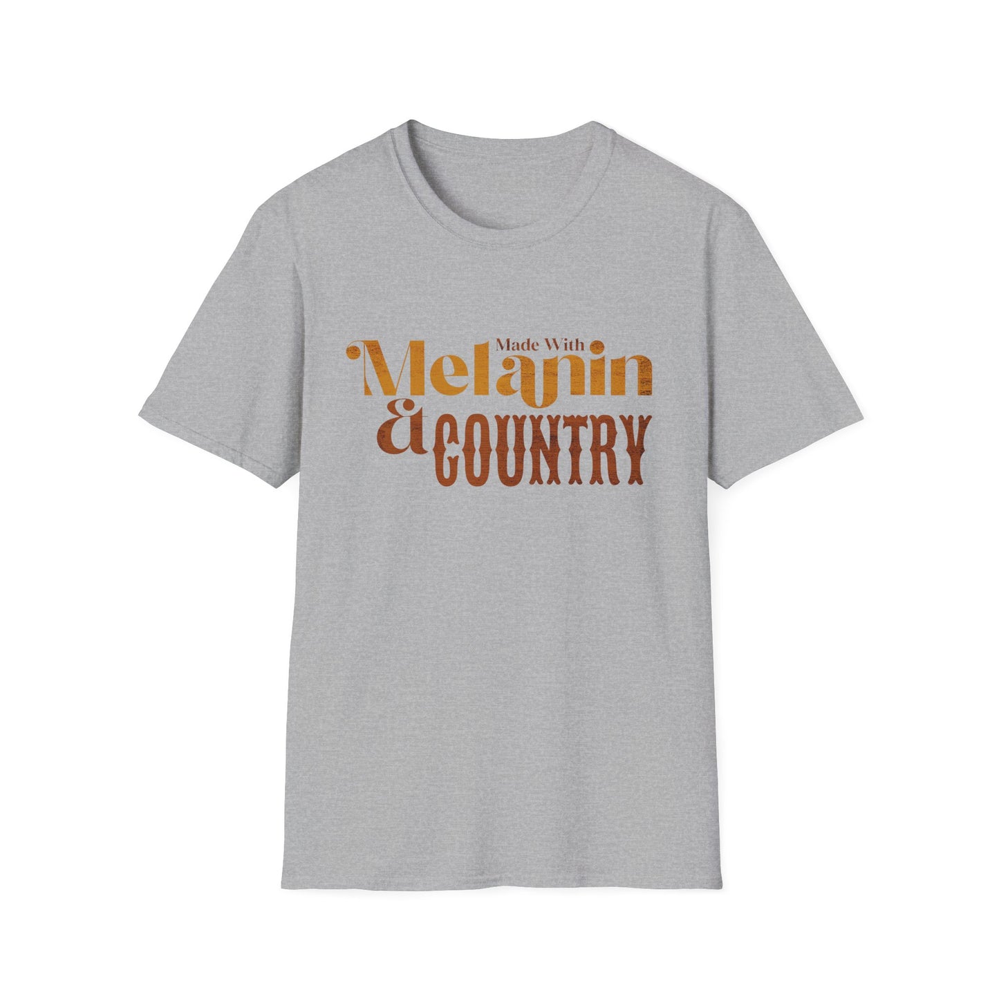 Made with Melanin and Country Unisex Softstyle T-Shirt