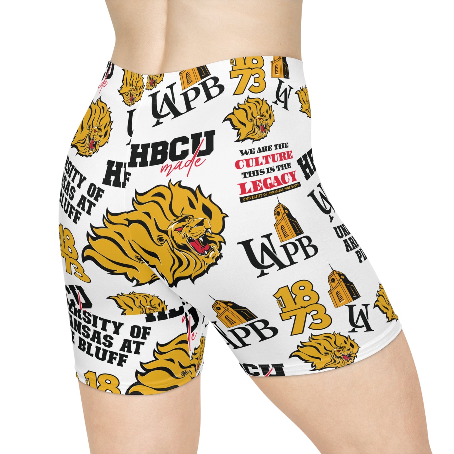 UAPB Golden Lions HBCU Women's Biker Shorts U of Arkansas at Pine Bluff gift for student and alumni