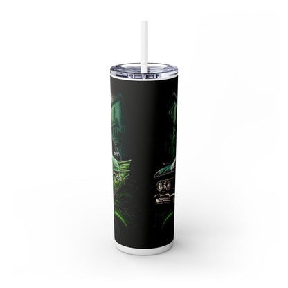 Green Lowrider Skinny Tumbler with Straw, 20oz