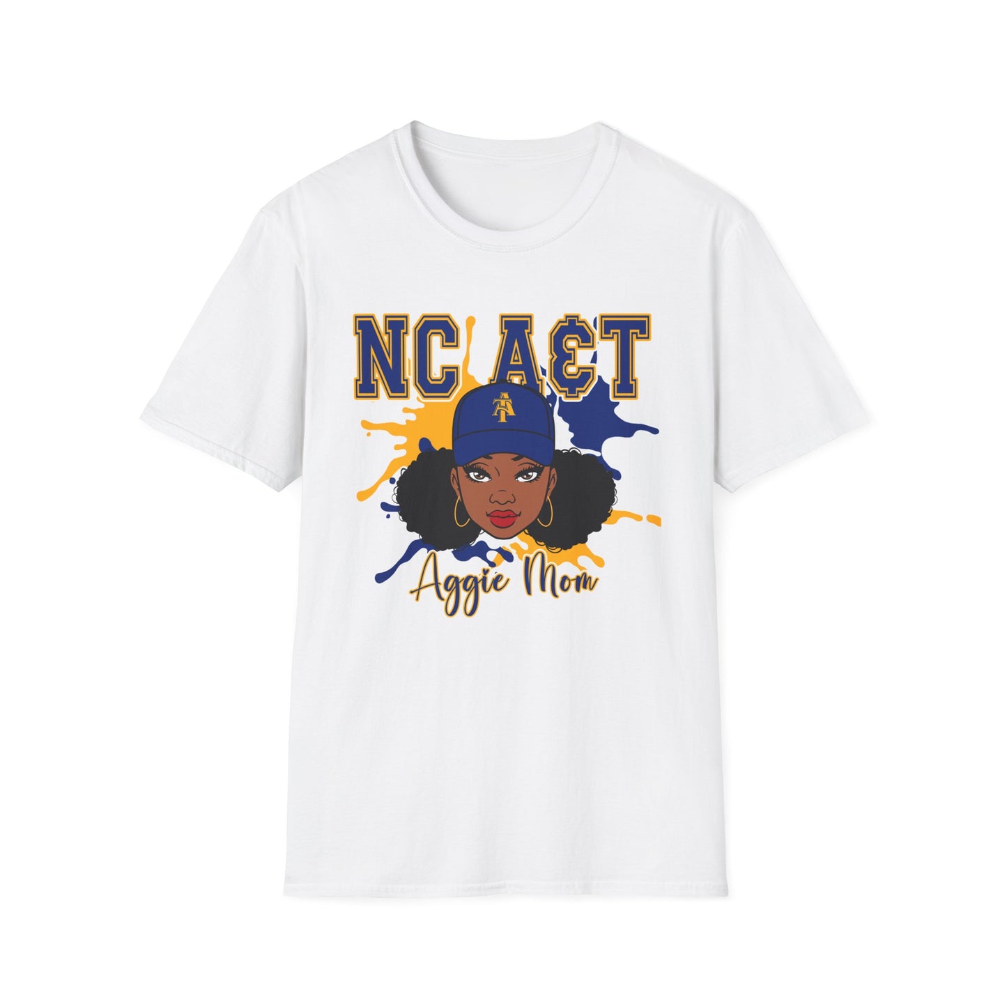 NCAT Aggies Mom: North Carolina A&T State University Unisex Softstyle T-Shirt