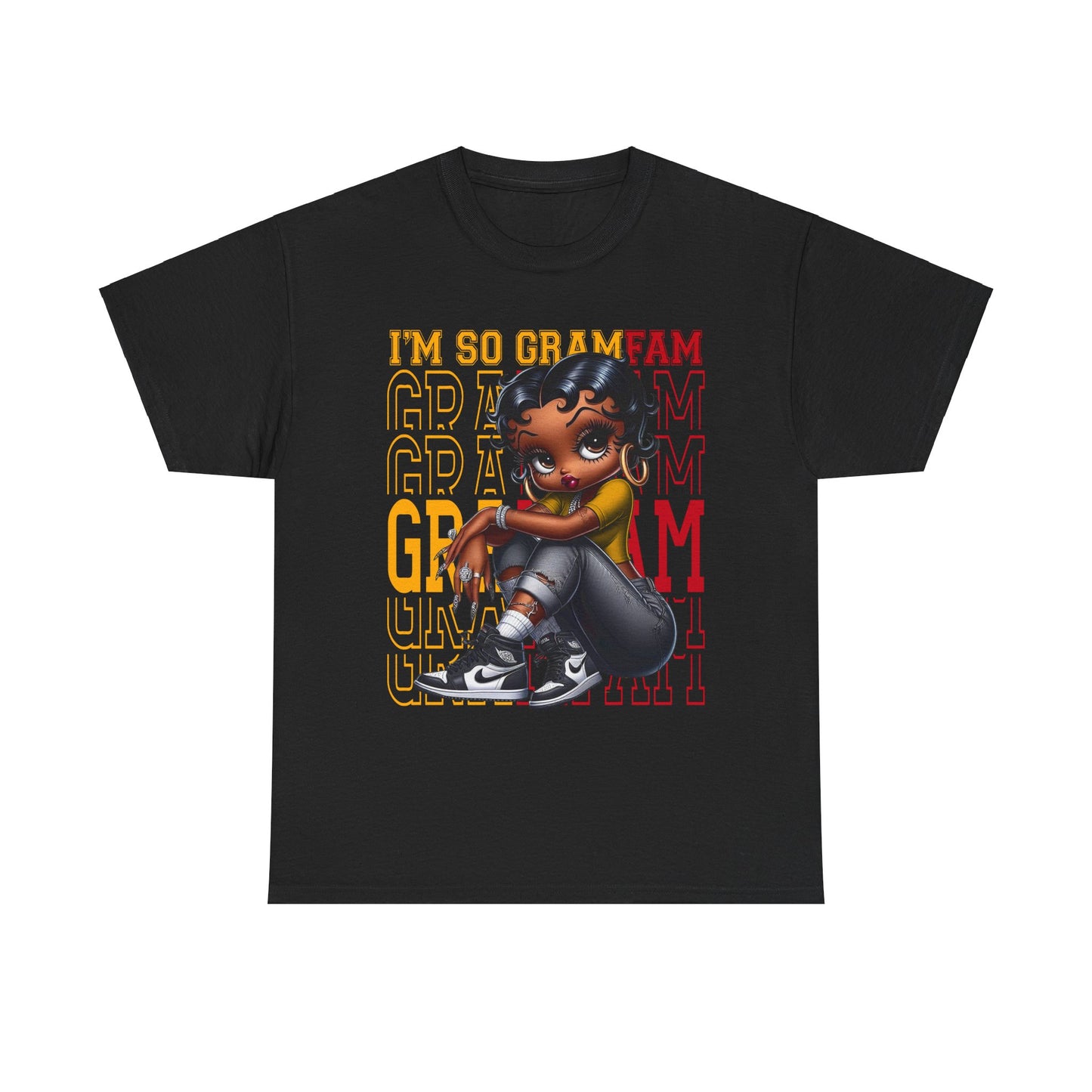 I'm So Gramfam Sneaker Head Betty Boop Unisex Heavy Cotton Tee