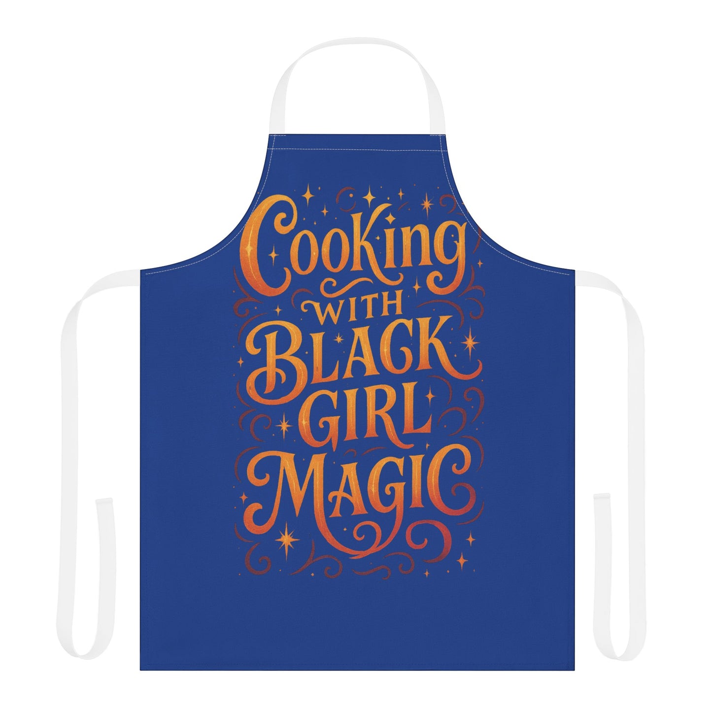 Blue Cooking Apron with Black Girl Magic, Fun Kitchen Gift, Cooking Apparel, Chef Gift, Culinary Inspiration