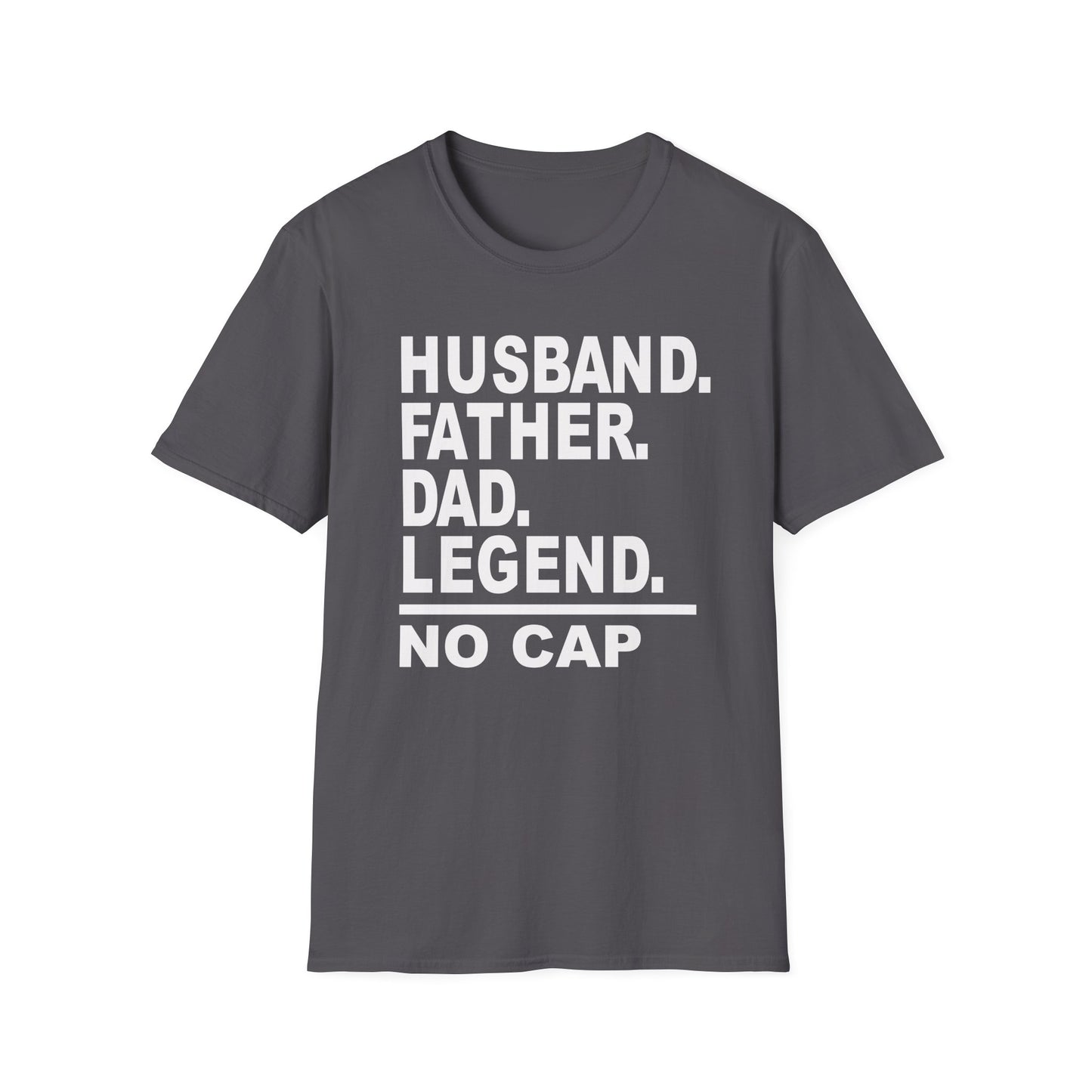 Husband Father Dad Legend  No Cap Gen Z Unisex Softstyle T-Shirt