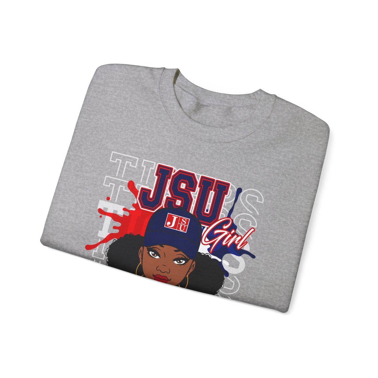 JSU Tigers: Jackson State Tigers JSU Girl Unisex Heavy Blend™ Crewneck Sweatshirt