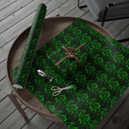 Horror Movie Party Black And Green Wrapping Papers