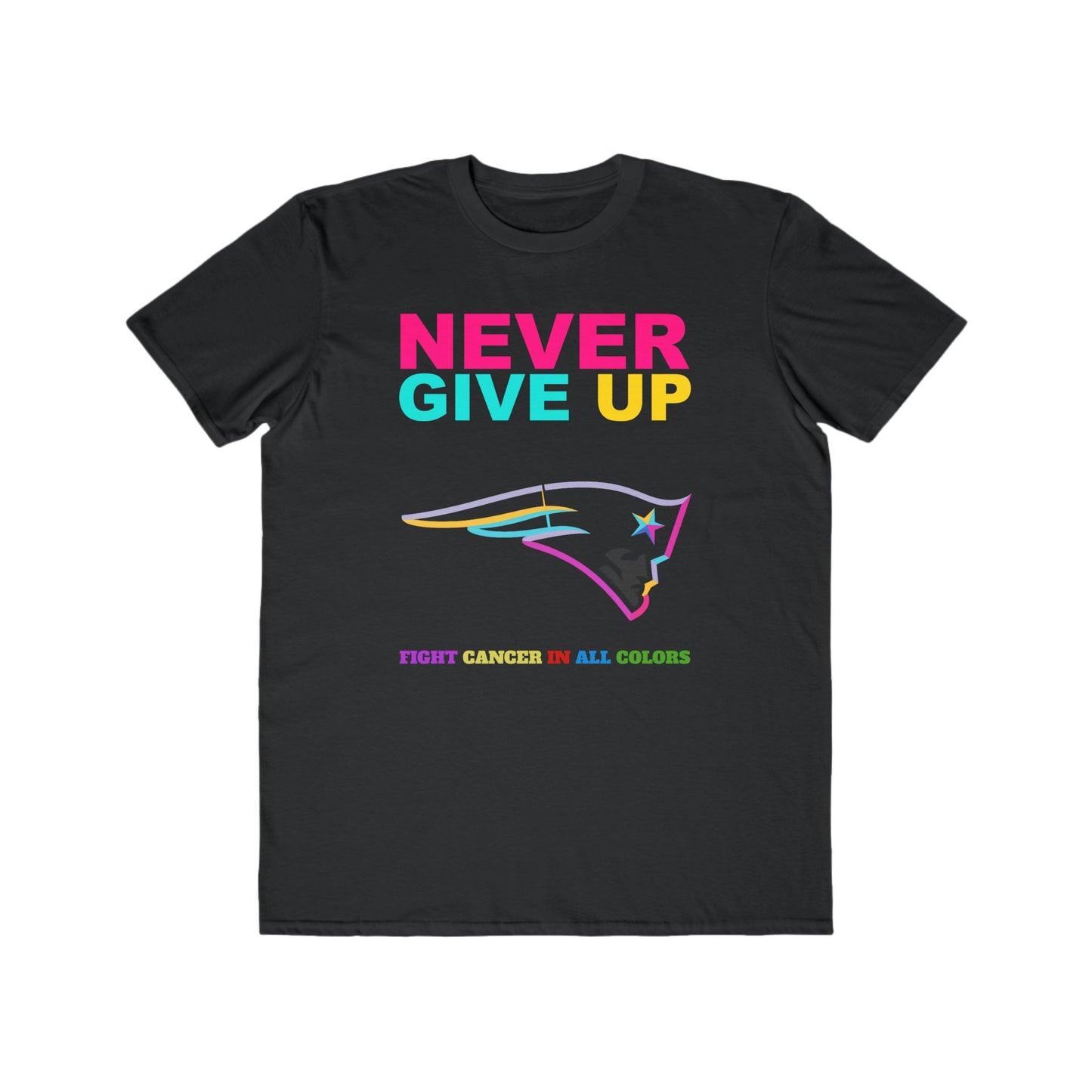 New England  Never Give Up Cancer Awareness Tee