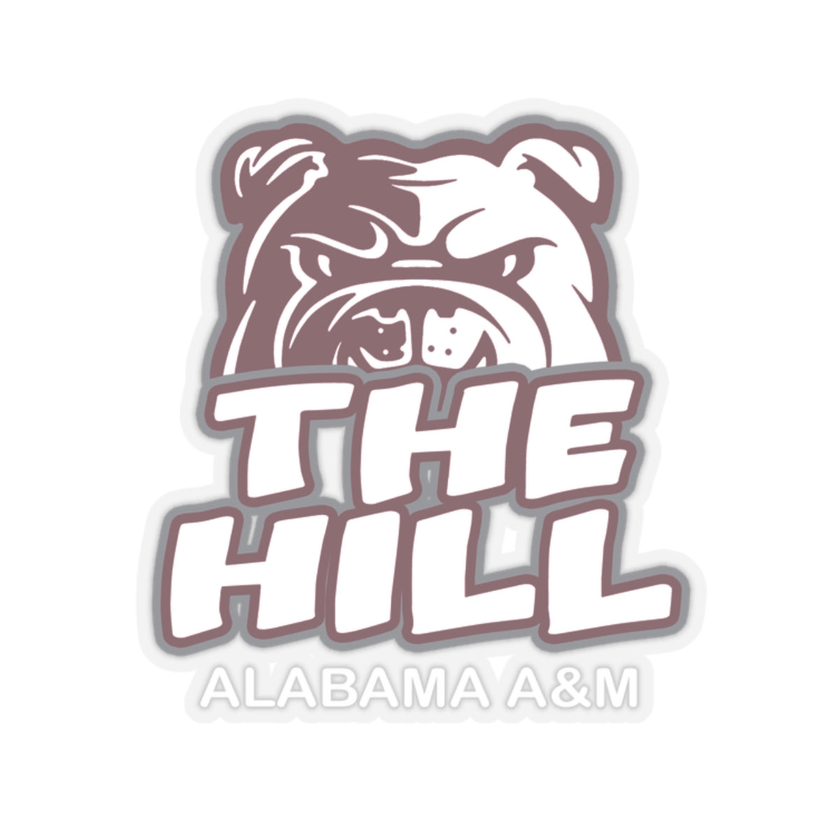 AAMU Bulldogs Sticker: Alabama A&M University Bulldogs the hill Grad Gift Kiss-Cut Stickers