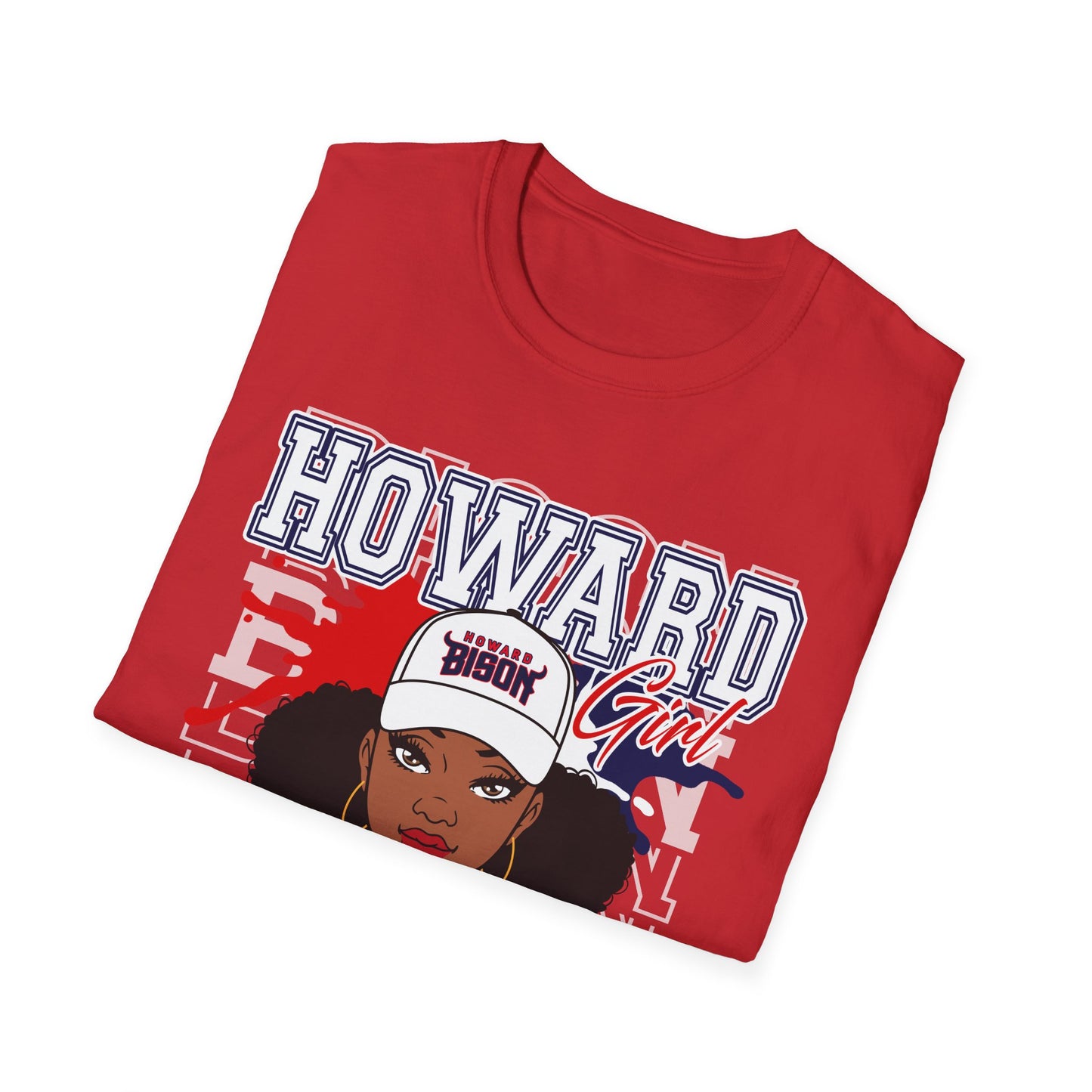 HU Bison: Howard University Bison Unisex Softstyle T-Shirt