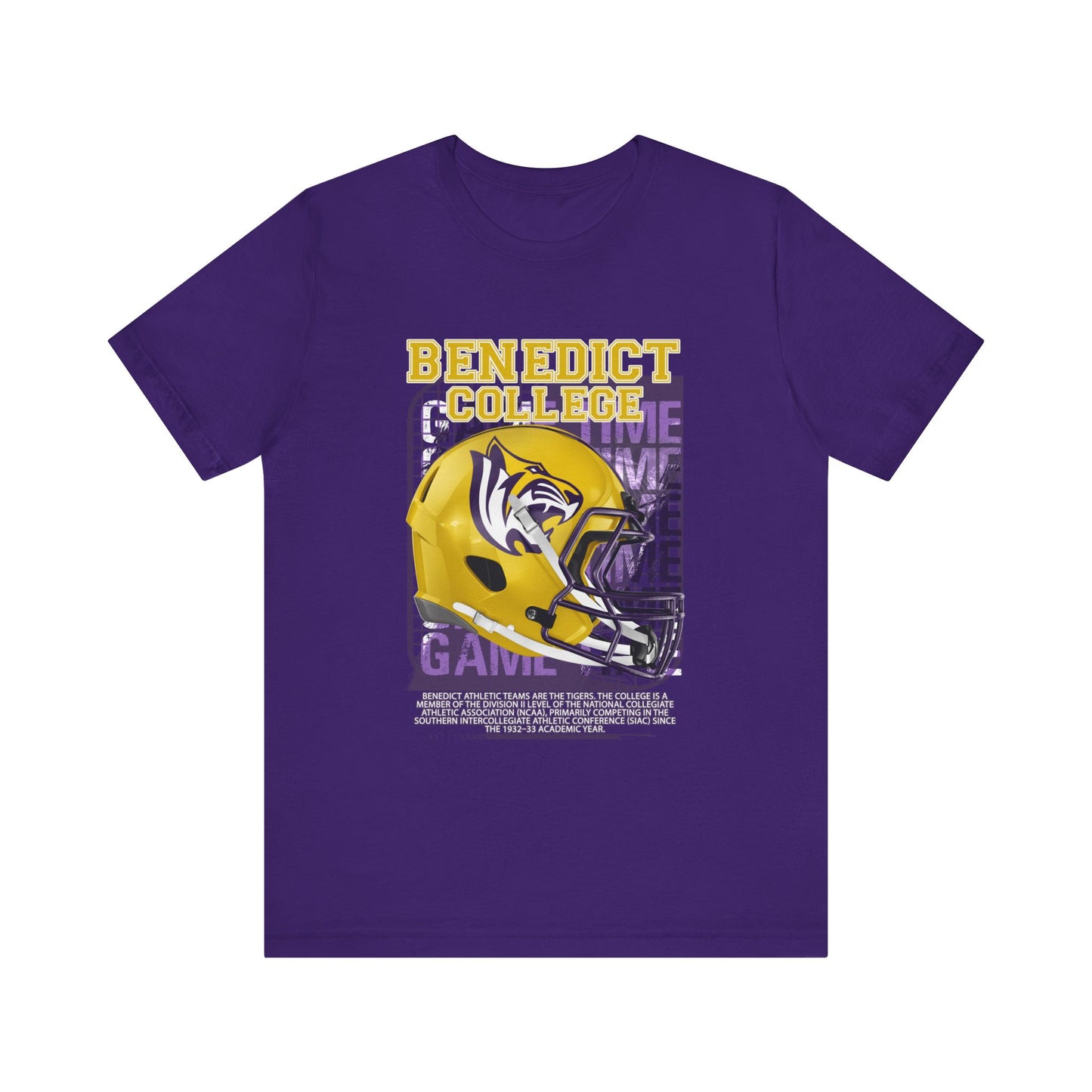 BC Tigers: Benedict College Tiger Football - Unisex Jersey Short Sleeve Tee Express Delivery available