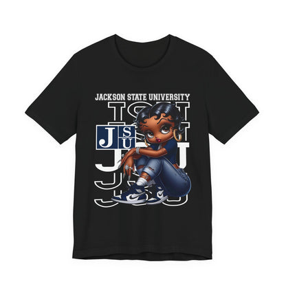 JSU Tigers: Jackson State University Sneakerhead Betty Boop Unisex Jersey Short Sleeve Tee Gift for Student and Alumni