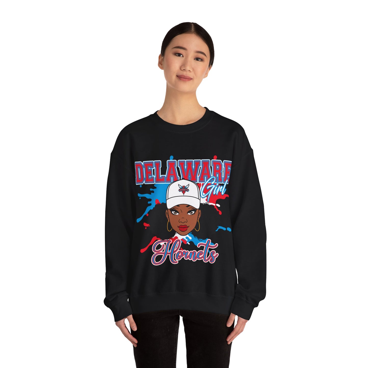 DS Hornets: Delaware State Hornets Unisex Heavy Blend™ Crewneck Sweatshirt