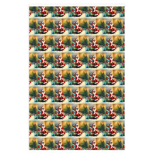 Representation Matters: Black Mrs. Claus and Santa Wrapping Paper