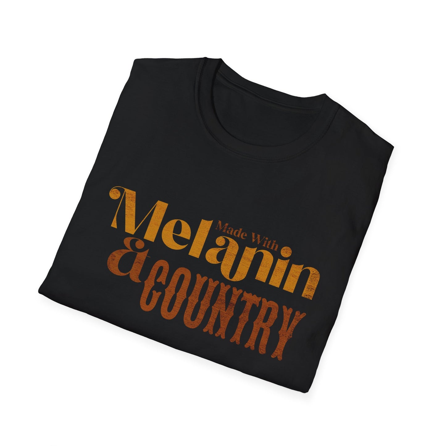 Made with Melanin and Country Unisex Softstyle T-Shirt