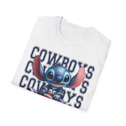 NFL Dallas Cowboys Lil and Stich unisex Softstyle T-Shirt