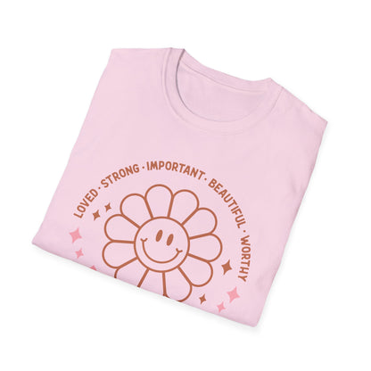 Mama Sunflower Happy Face Mother's Day Unisex Softstyle T-Shirt