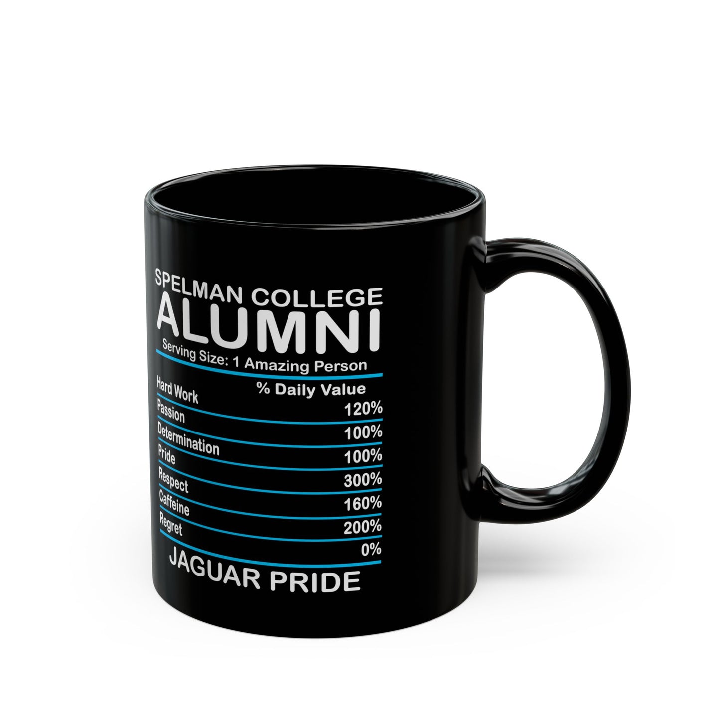 Jaguar Pride Spelman Alumni HBCU Black Mug (11oz)