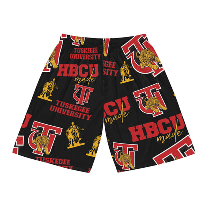 Tuskegee Golden Tigers HBCU Print Basketball Shorts gift for TU student and alumni