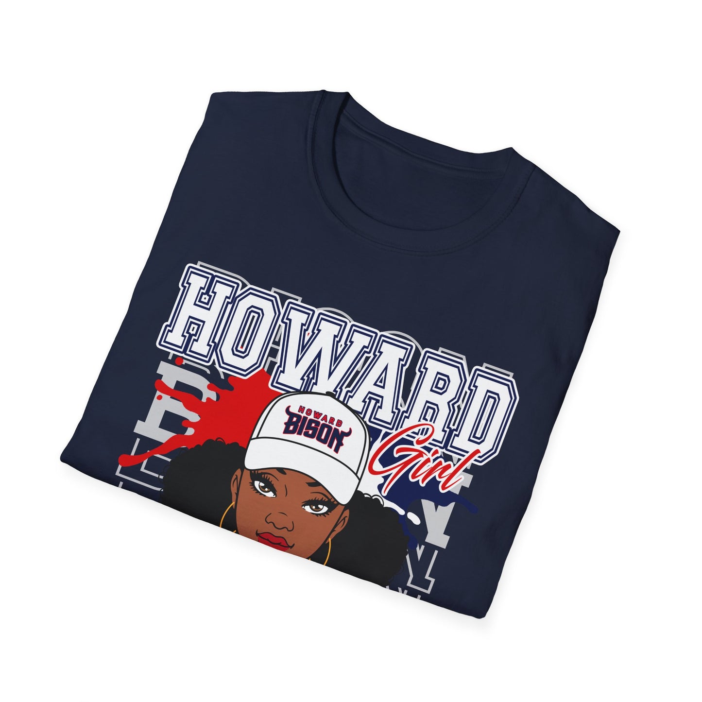 HU Bison: Howard University Bison Unisex Softstyle T-Shirt