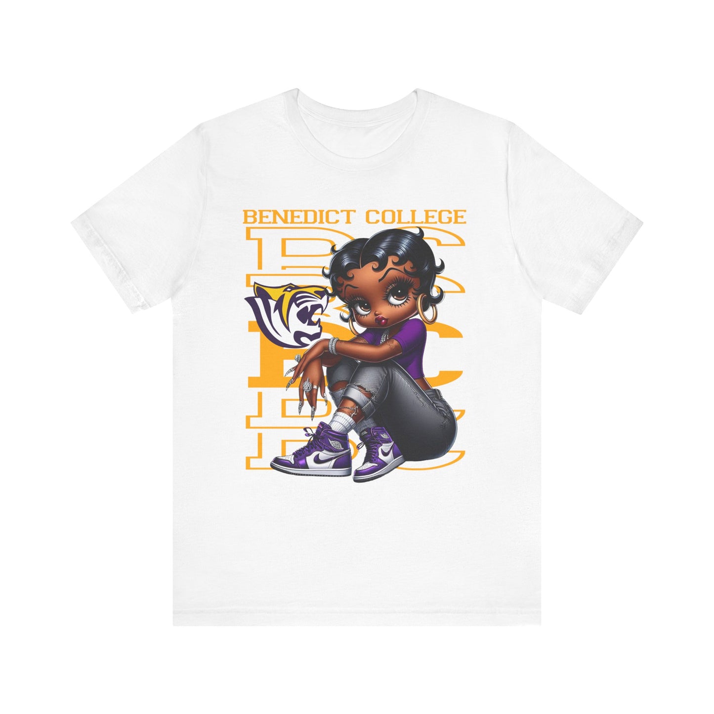 BC Tigers: Benedict College Sneakerhead Betty Boop Unisex Jersey Short Sleeve Tee Gift for Student and Alumni