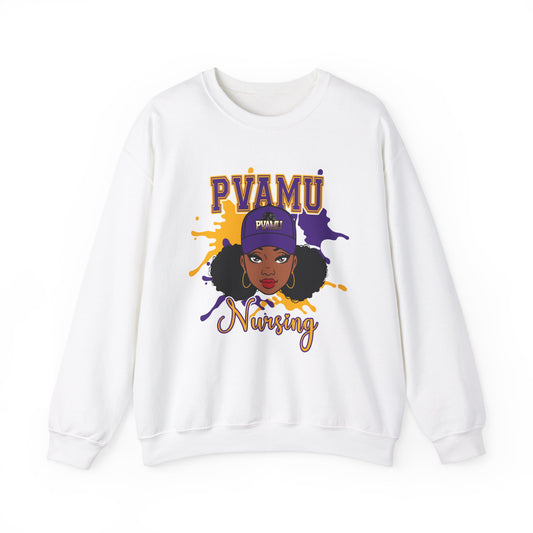 PVAMU Panthers: Prairie View AM Nursing Unisex Heavy Blend™ Crewneck Sweatshirt