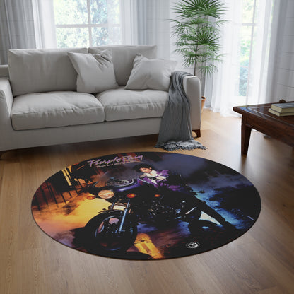 Prince Purple Rain Rug Round Rug