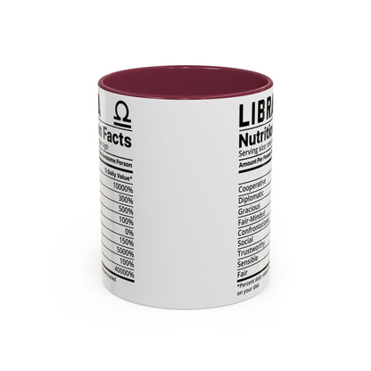 Zodiac Libra Mug - Nutrition Facts Design, Astrology Gift, Coffee Lover, Personalized Birthday Present, Horoscope Décor