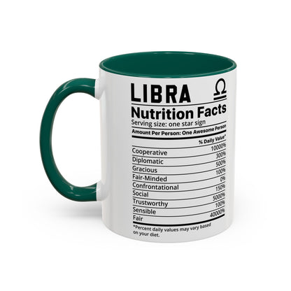 Zodiac Libra Mug - Nutrition Facts Design, Astrology Gift, Coffee Lover, Personalized Birthday Present, Horoscope Décor