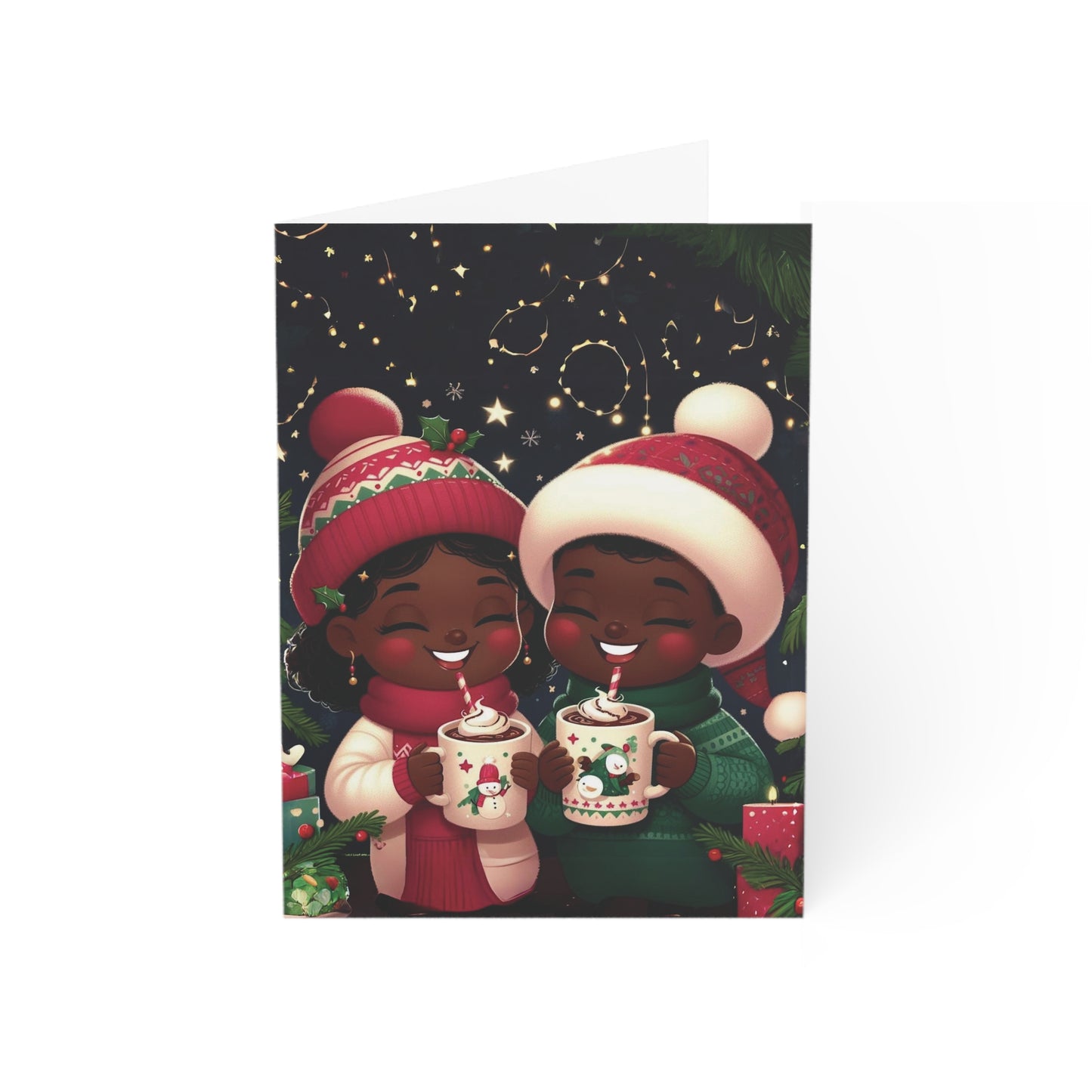 RM African American Kids Holiday Greeting Cards (1, 10, 30, and 50pcs)