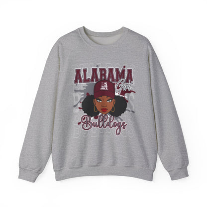 AAMU Bulldogs: Alabama A&M University Girl The Hill Unisex Heavy Blend™ Crewneck Sweatshirt