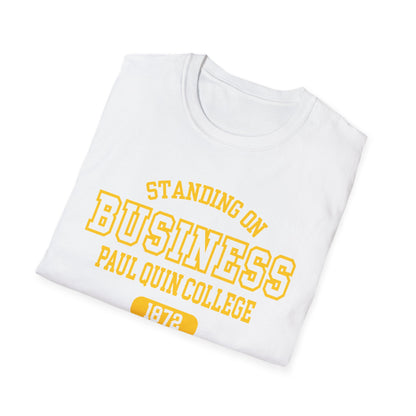 PQC Tigers: Paul Quin College Standing on Business Unisex Softstyle T-Shirt