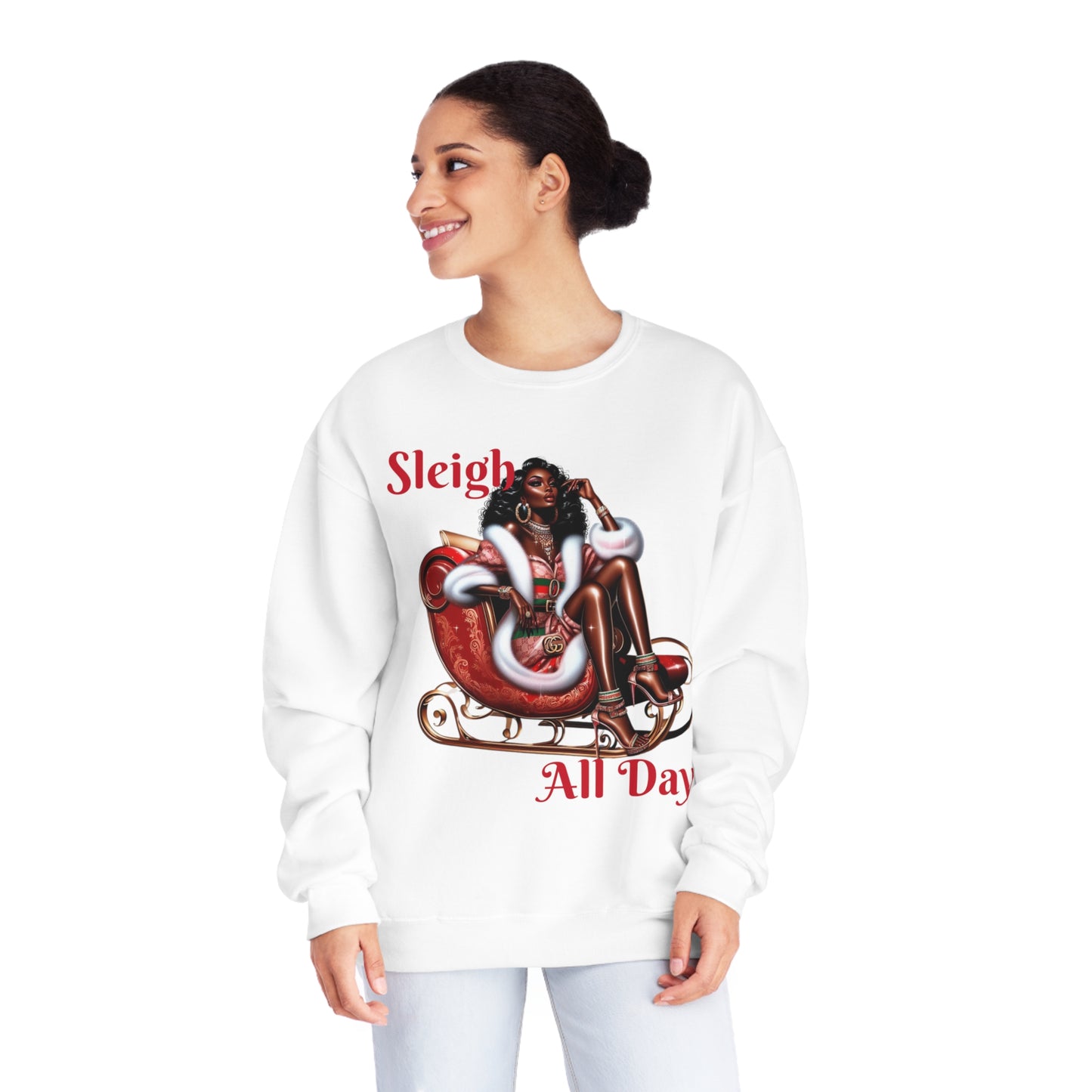 Sleigh All Day Sexy Mrs. Claus Unisex NuBlend® Crewneck Sweatshirt