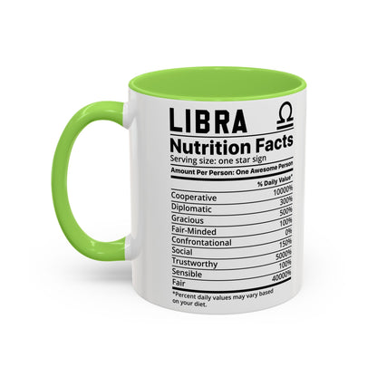 Zodiac Libra Mug - Nutrition Facts Design, Astrology Gift, Coffee Lover, Personalized Birthday Present, Horoscope Décor