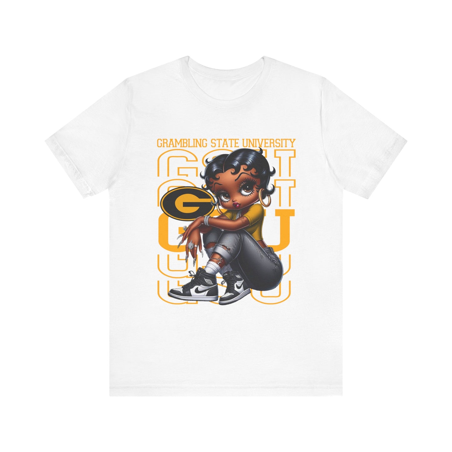 GSU Tigers: Grambling State University Sneakerhead Betty Boop Unisex Jersey Short Sleeve Tee Gift for Student and Alumni