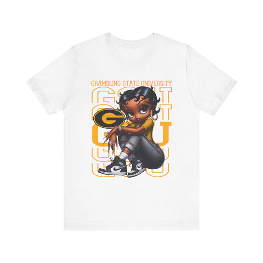 GSU Tigers: Grambling State University Sneakerhead Betty Boop Unisex Jersey Short Sleeve Tee Gift for Student and Alumni