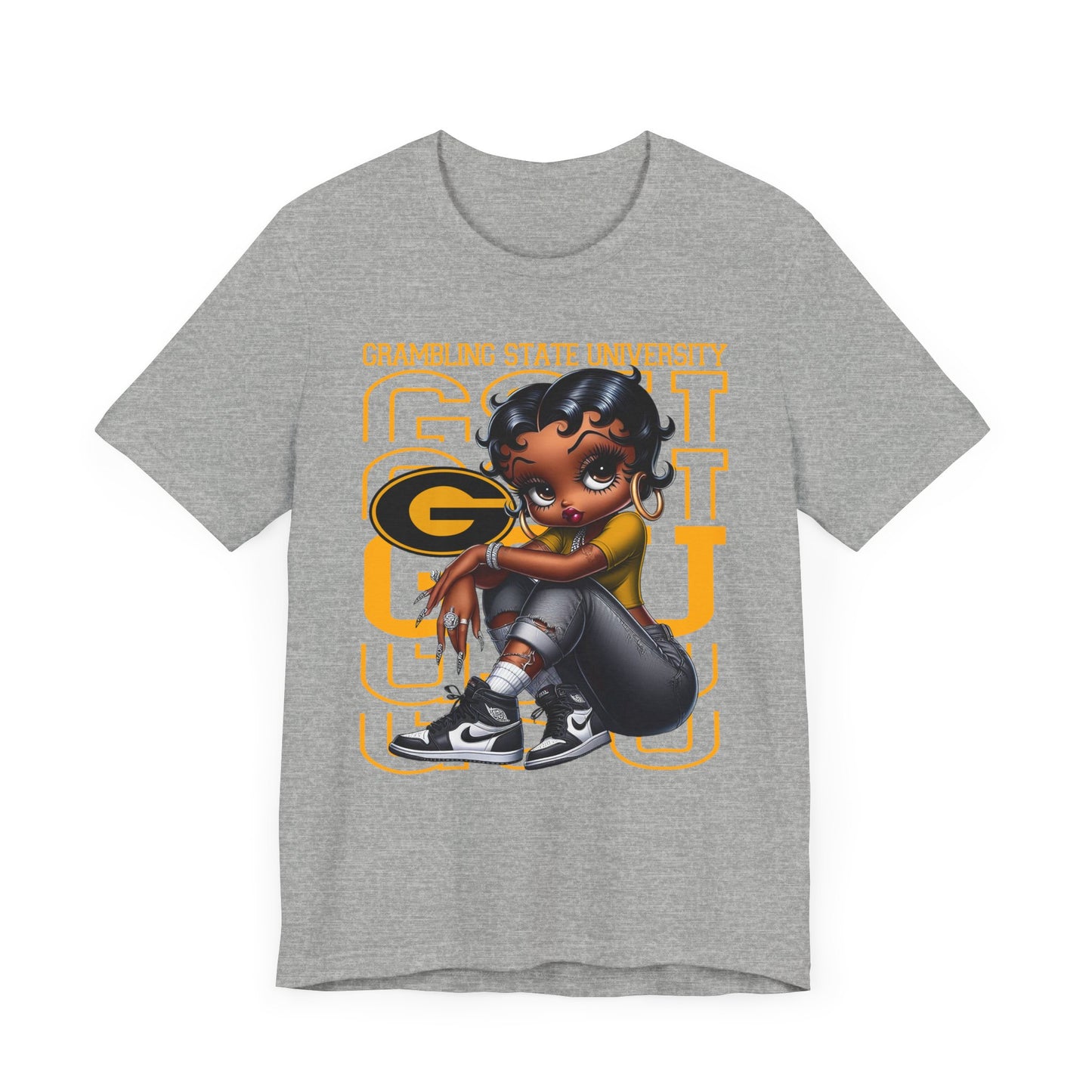 GSU Tigers: Grambling State University Sneakerhead Betty Boop Unisex Jersey Short Sleeve Tee Gift for Student and Alumni