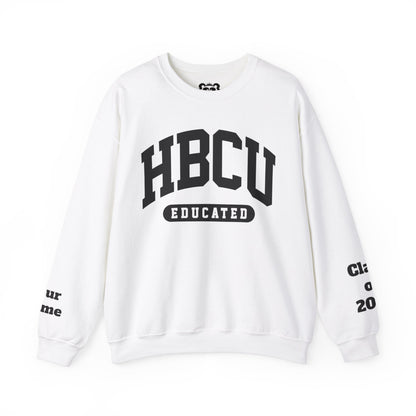 Custom Personalized HBCU Educated Unisex Heavy Blend™ Crewneck Sweatshirt gift for Students and Alumni