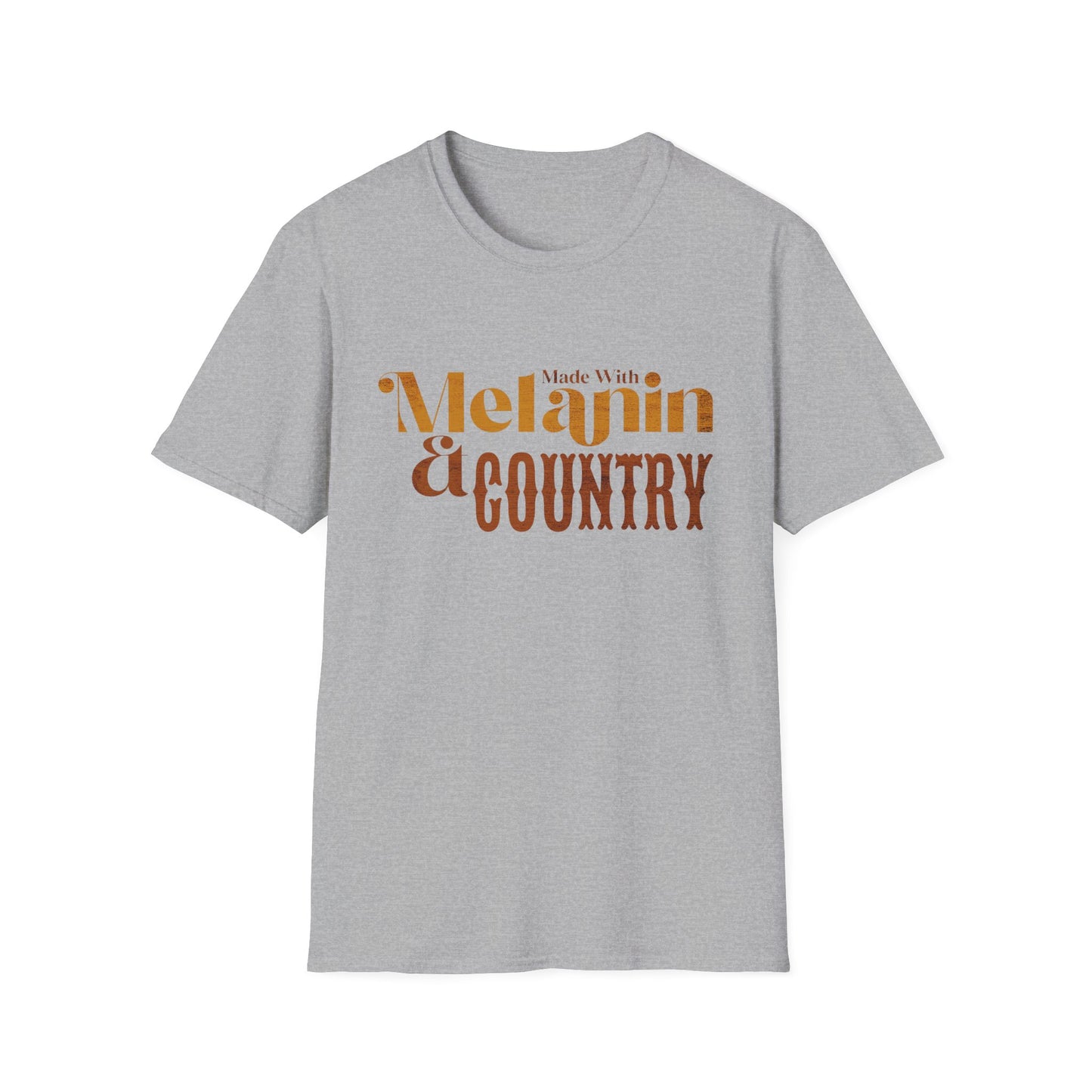 Made with Melanin and Country Unisex Softstyle T-Shirt