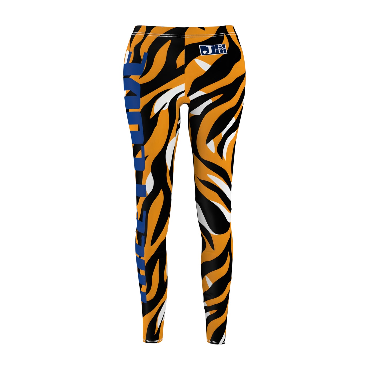 JSU THEE I Love Tiger Print Women's Cut & Sew Casual Leggings gift for Jackson State student and Alumni