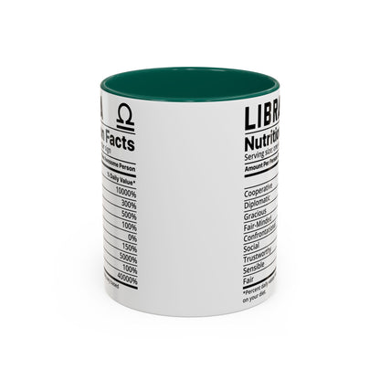 Zodiac Libra Mug - Nutrition Facts Design, Astrology Gift, Coffee Lover, Personalized Birthday Present, Horoscope Décor