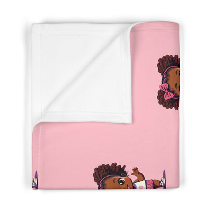 Cute Baby Girl Soft Fleece Baby Blanket