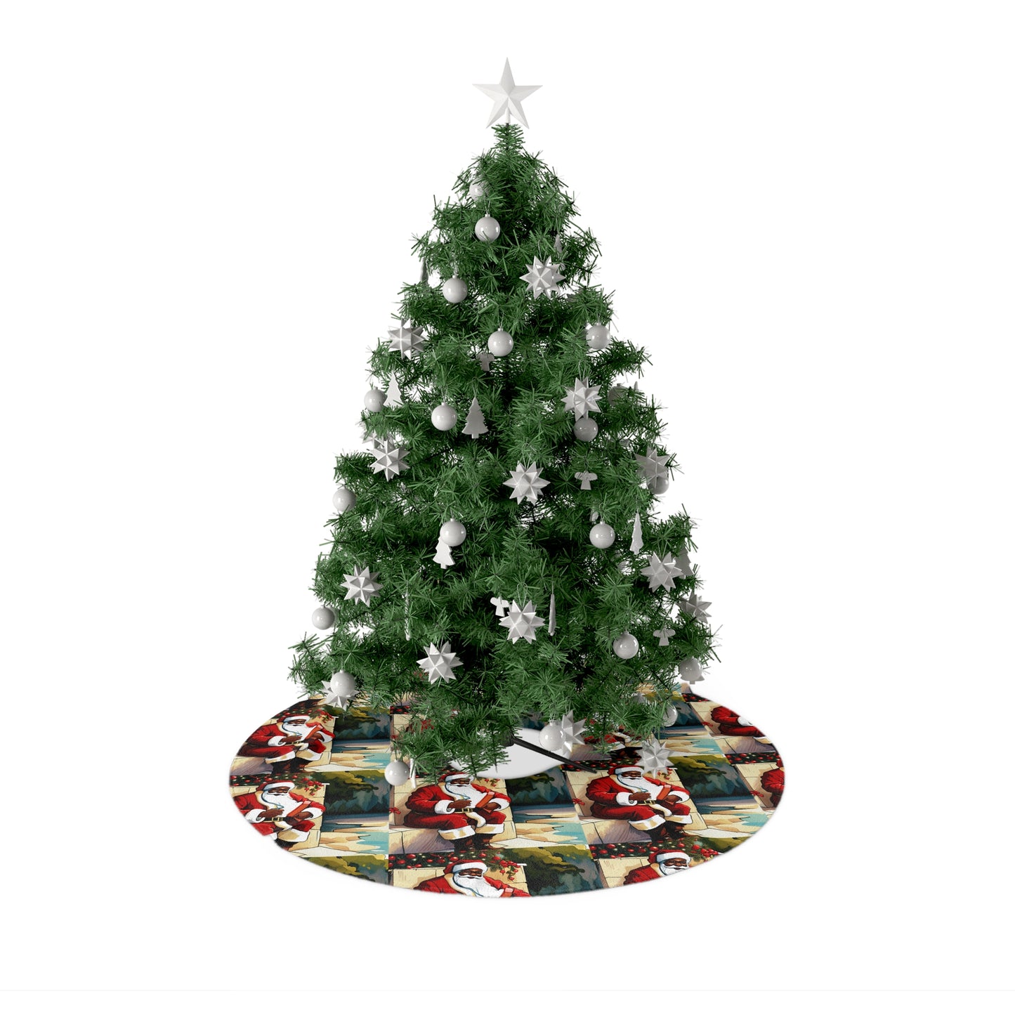 Representation Matters: Black Santa Christmas Tree Skirt