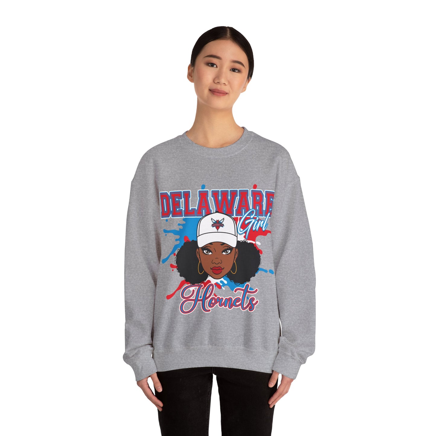 DS Hornets: Delaware State Hornets Unisex Heavy Blend™ Crewneck Sweatshirt