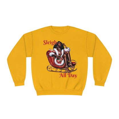 Sleigh All Day Sexy Mrs. Claus Unisex NuBlend® Crewneck Sweatshirt