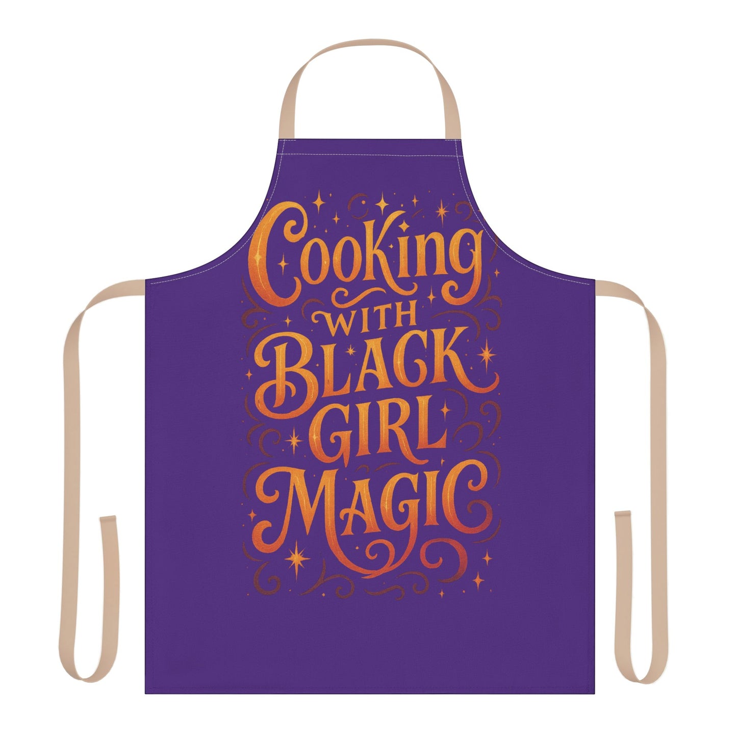 Purple Cooking Apron with Black Girl Magic, Fun Kitchen Gift, Cooking Apparel, Chef Gift, Culinary Inspiration