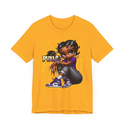 PVAMU Panthers: Prairie View Sneakerhead Betty Boop Unisex Jersey Short Sleeve Tee