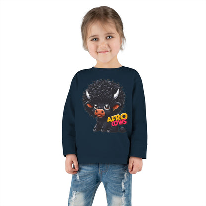 Afro Cows Toddler Long Sleeve Tee