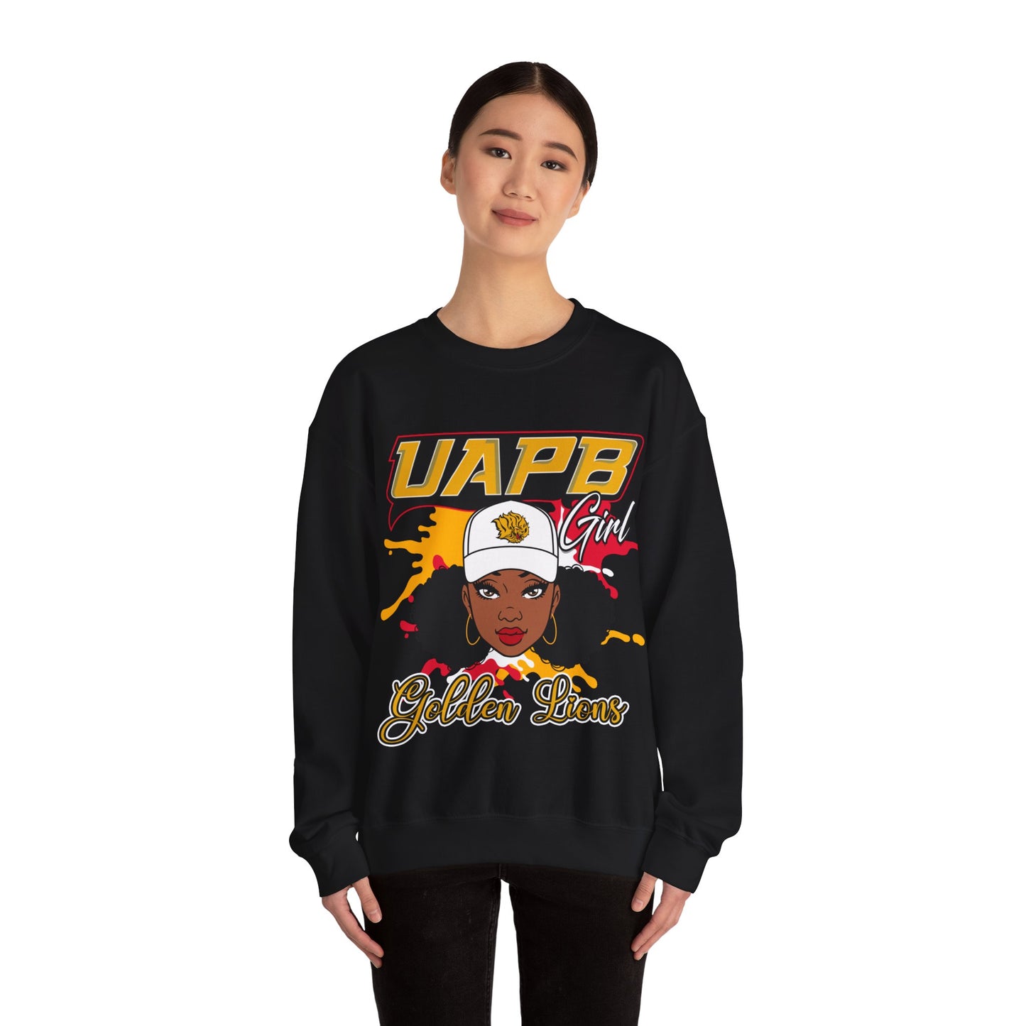 UAPB Golden Lions:Arkansas-Pine Bluff Golden Lions Unisex Heavy Blend™ Crewneck Sweatshirt