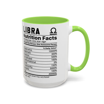 Zodiac Libra Mug - Nutrition Facts Design, Astrology Gift, Coffee Lover, Personalized Birthday Present, Horoscope Décor